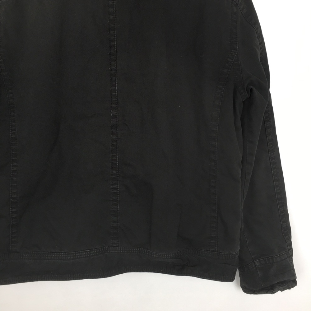 Vintage American Eagle Barn Chore Coat Jacket Canvas Black Quilt Lined Mens L - Picture 10 of 13